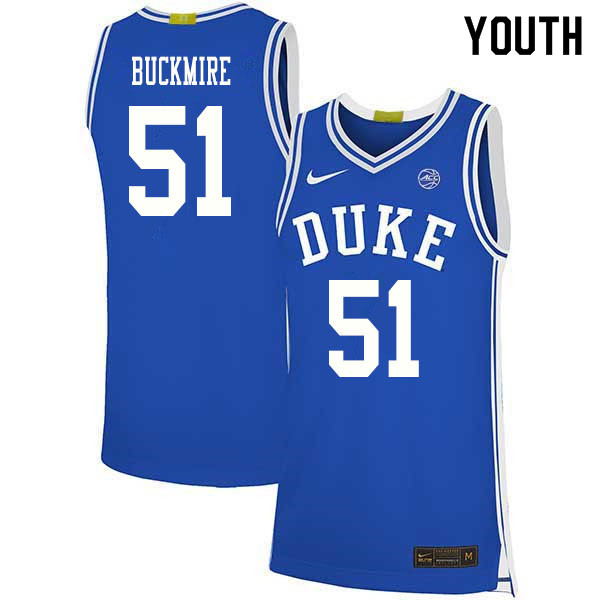 2020 Youth #51 Mike Buckmire Duke Blue Devils College Basketball Jerseys Sale-Blue - Click Image to Close